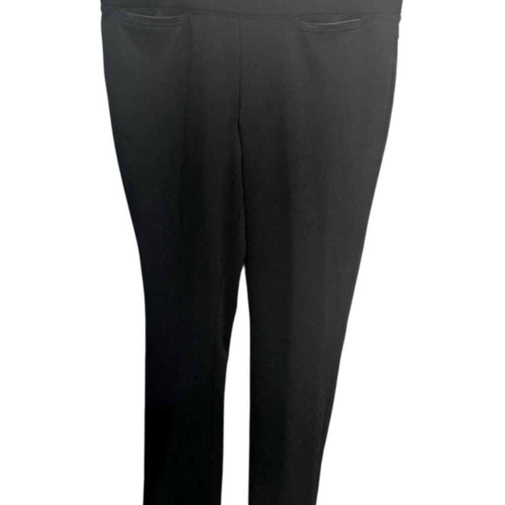 Chaps Black Straight Leg Dress Pants